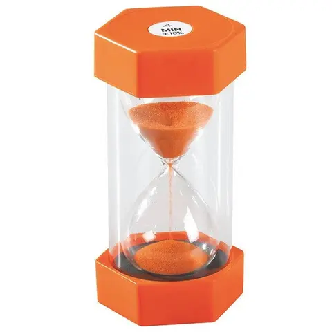 Timeglass 4 minutter med farget sand