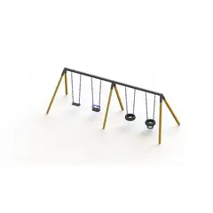 Huskestativ i tre med ståldrager For 4 huskeseter