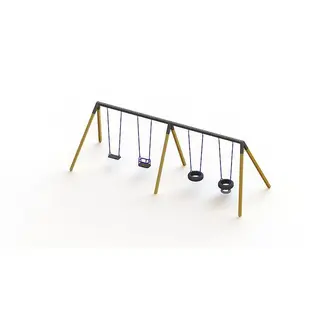 Huskestativ i tre med ståldrager For 4 huskeseter