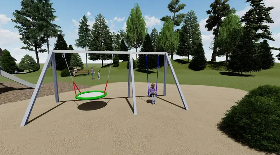 Huskestativ i lakkert stål For fugleredehuske og 1 huskesete 