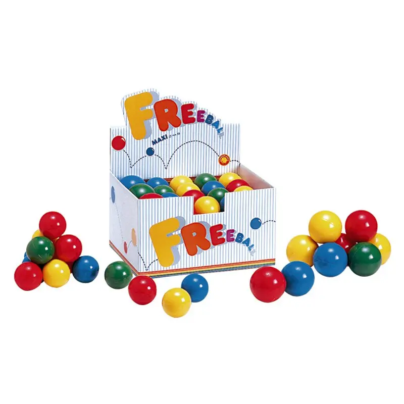 Freeball 5 cm - ass.farger 24 stk. | Lett gummiball | Lateksfri 