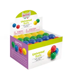 Freeball 5 cm - ass.farger 24 stk. | Lett gummiball | Lateksfri