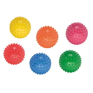 Piggball Easy Grip 12 cm 6 stk | Luftfylt massasjeball med pigger