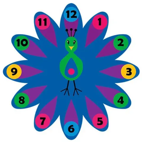 Asfaltmaling P&#229;fugl Klokke 3 x 3 meter