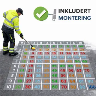 Asfaltmaling Multiplikasjon m/ montering Størrelse 5 x 5 meter