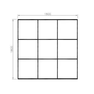 Asfaltmaling Bondesjakk 1,8 x 1,8 meter