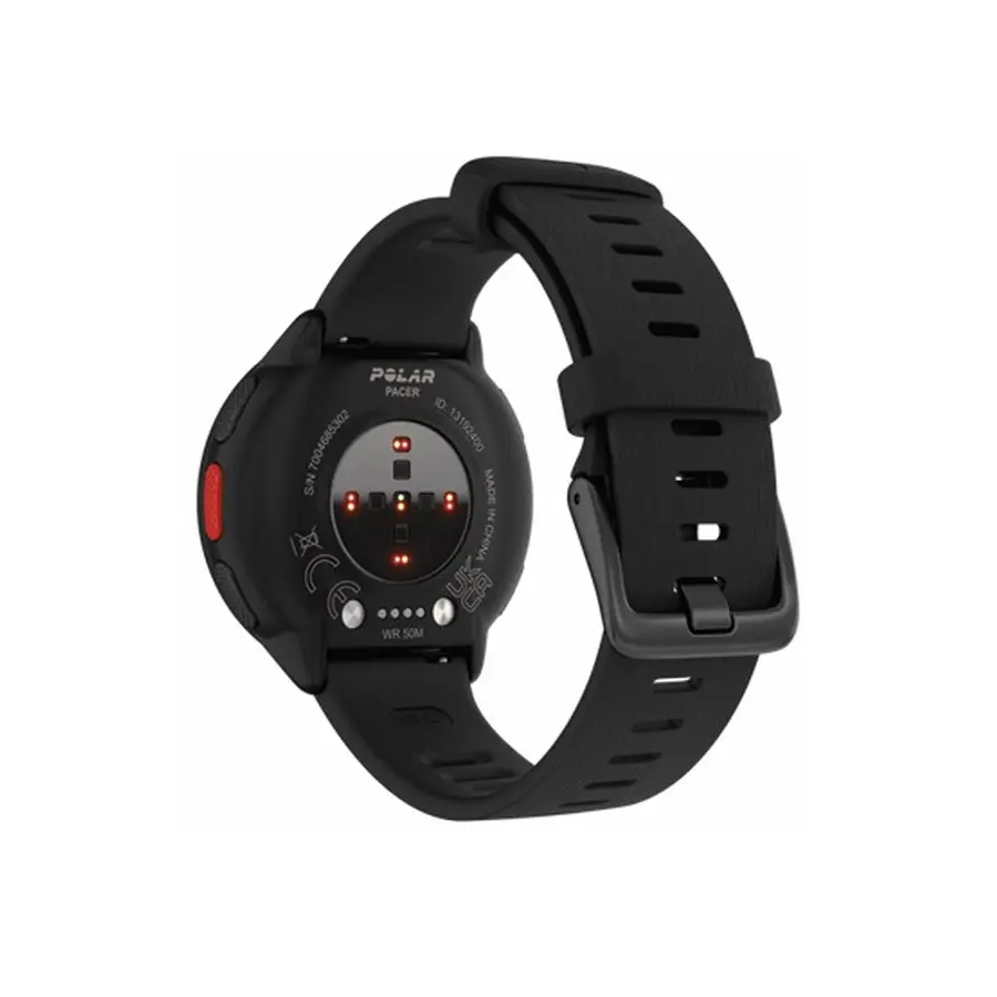 Pulsklokke Polar Pacer Night Black Løpeklokke | Strl S-L 