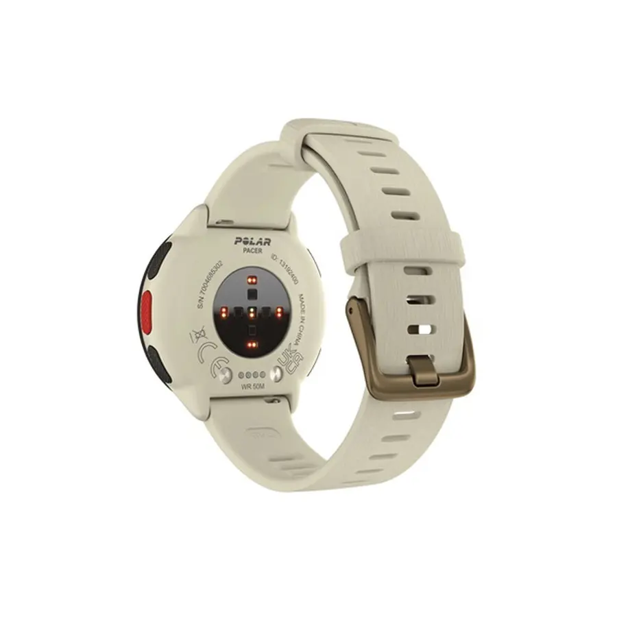 Pulsklokke Polar Pacer Cloud White Løpeklokke | Strl S-L 