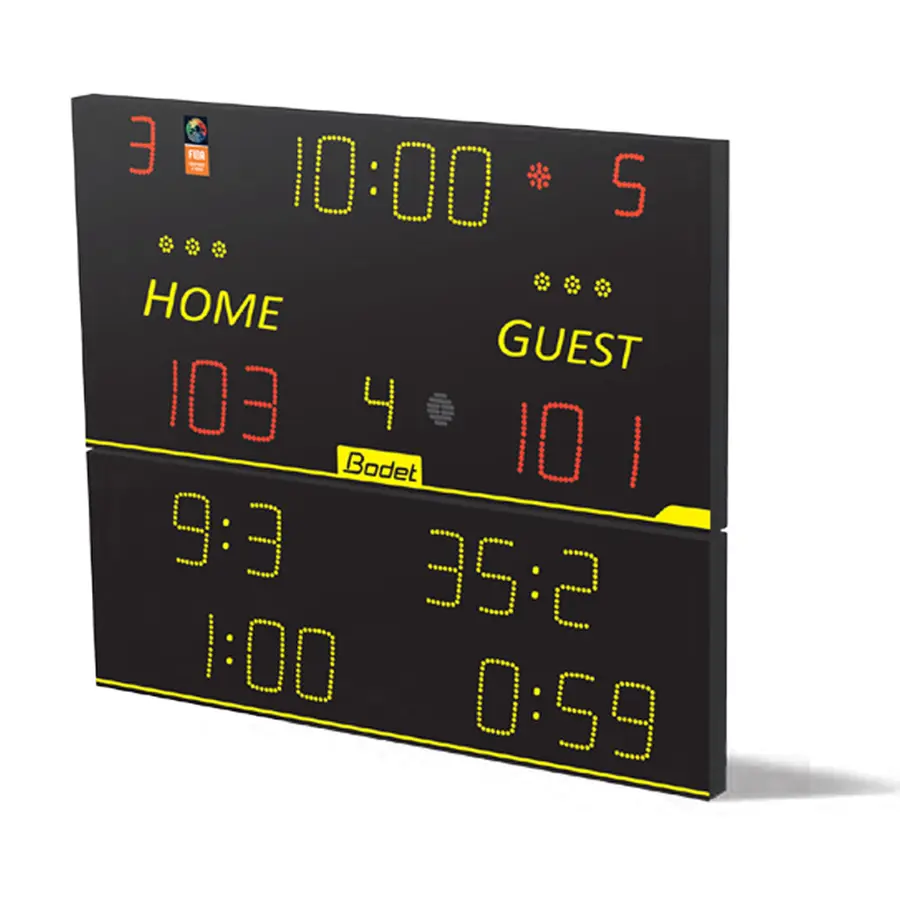 Resultattavle Bodet 8T225 inkl. scorepad Innendørs | Multisport | 200x170x6,55 cm 