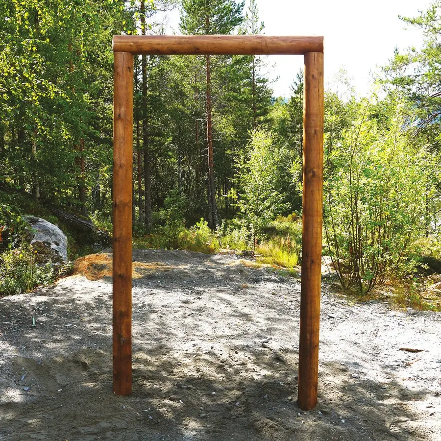 Start og mål til hinderløype Til lekeplass og treningspark 