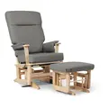 Trone Easymove Comfort Safe Gyngestol Lys Grå | Med puff | Hygienetrekk