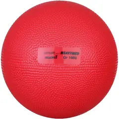 Medisinball Heavymed 1 kg Lateksfri med sprett - R&#248;d