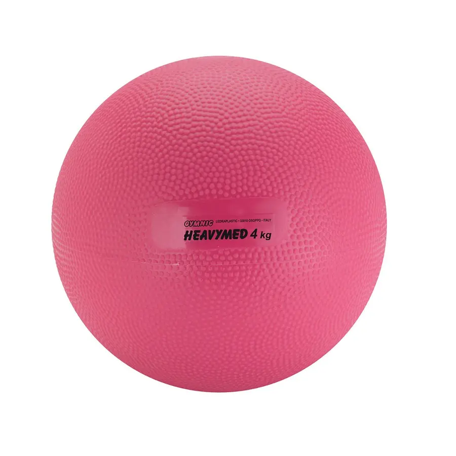 Medisinball Heavymed 4 kg Lateksfri med sprett - Rosa 