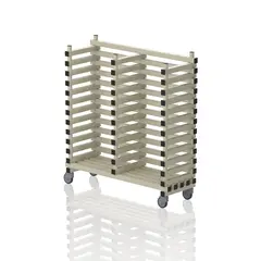 Oppbevaringsvogn med side&#229;pning Beige