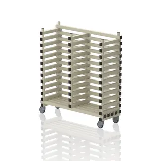 Oppbevaringsvogn med side&#229;pning Beige