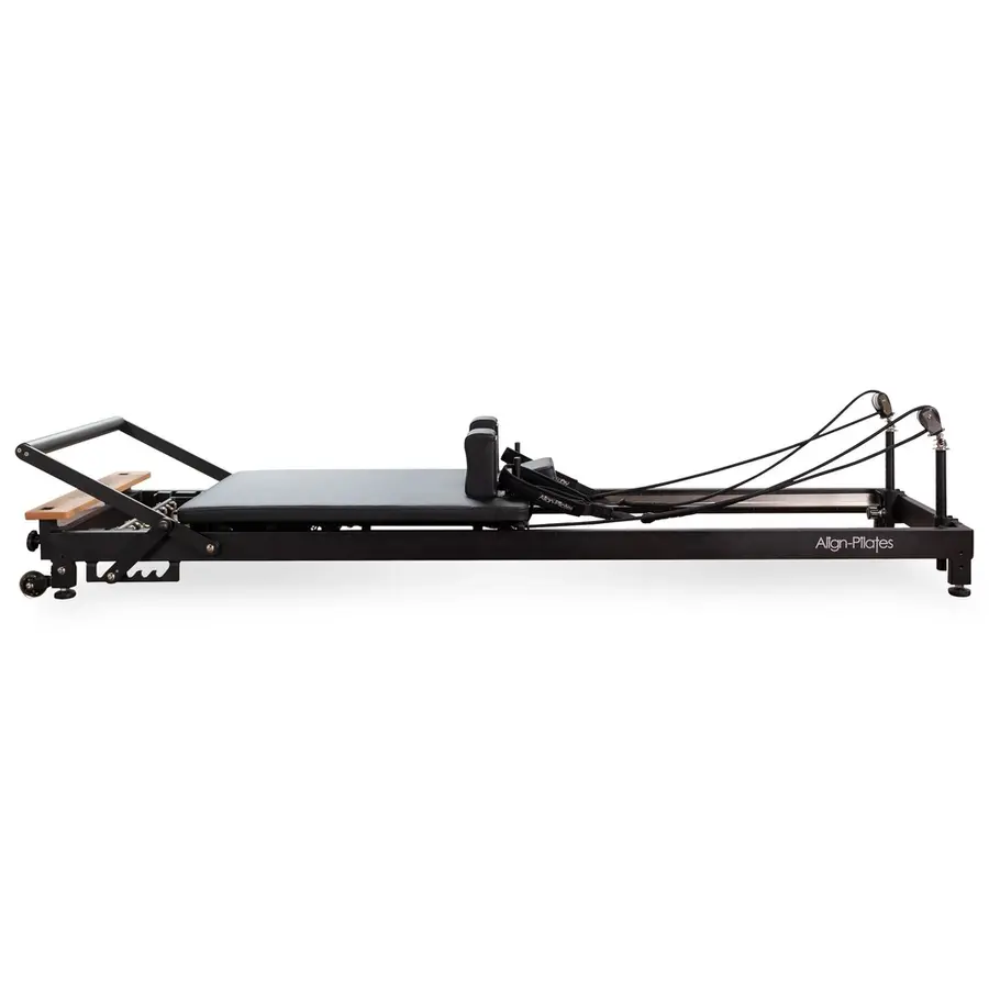 Pilates Reformer R8 Pro svart Pilatesbenk for hjemmetrening 