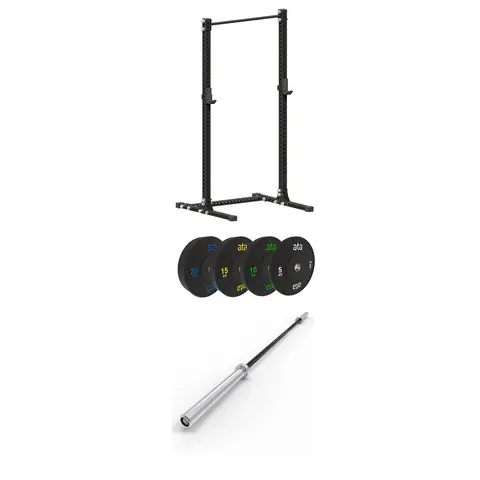 ata Half Rack EASY 50mm 226cm Pro Elite Bumper 100 kg + EASY Bar