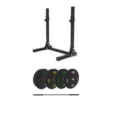 ata Pro Elite Squat Rack Bumper Plate Pakke 100 kg + XF Bar 15 kg