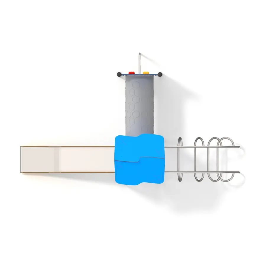 Lekehus med sklie, klatrevegg og tunnel Til barnehager, skoler og lekeplasser 