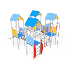 Lekestativ med 4 tårn Til barneskoler og lekeplasser