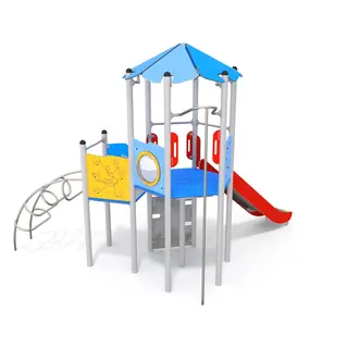 Lekehus Leketårn med sklie og klatring Til barnehager, skoler og lekeplasser