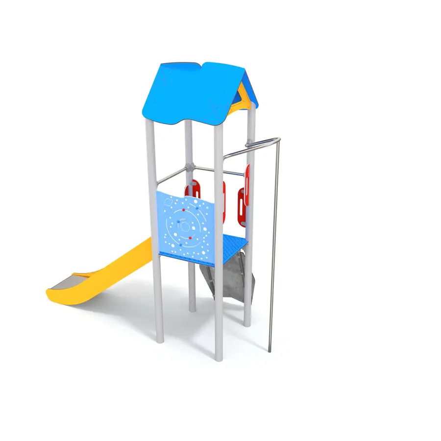 Lekehus med sklie og klatrevegg Til barnehager og lekeplasser 