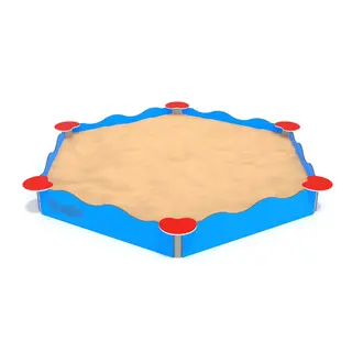 Sandkasse 6-kantet Lekeplassutstyr