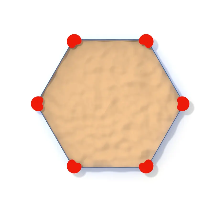 Sandkasse 6-kantet Lekeplassutstyr 