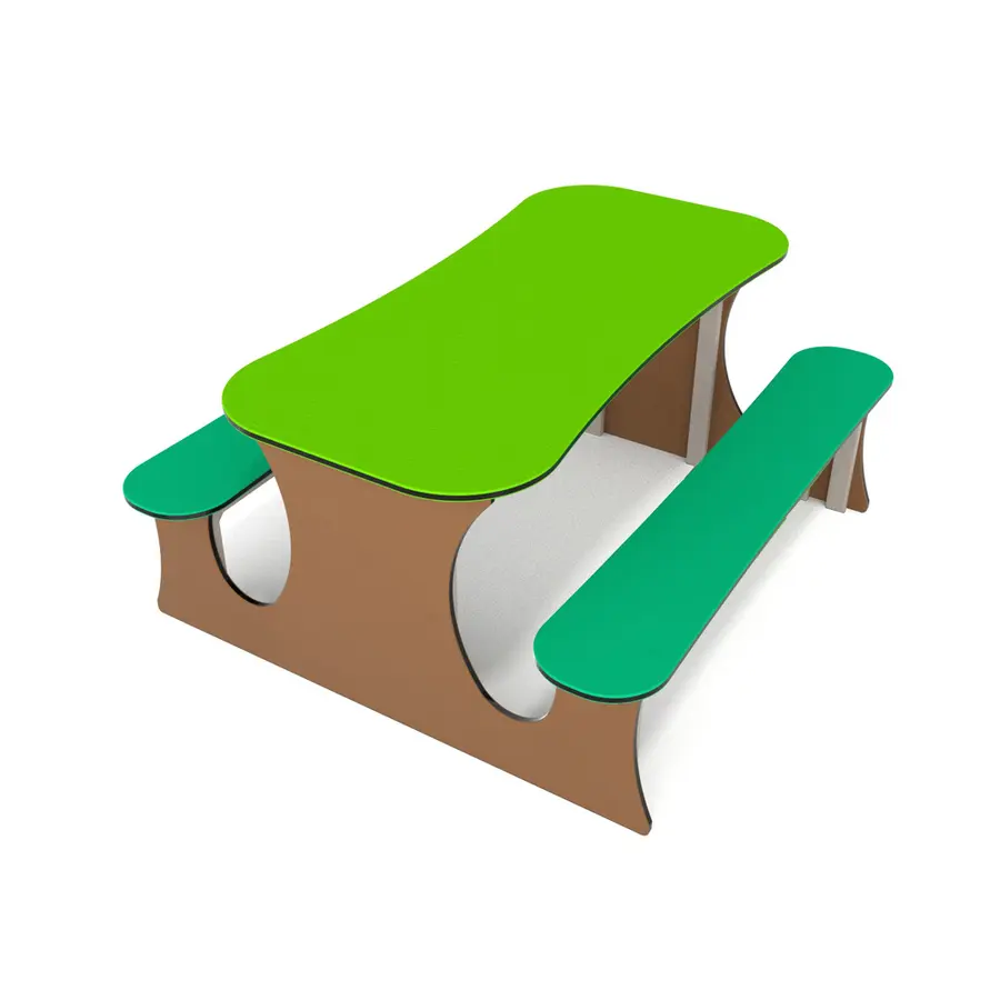 Benkbord i barnestørrelse Benk av slitesterke HDPE plater 