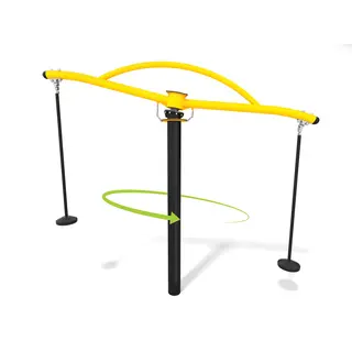 Svingkarusell med pendelseter Karusellen snurrer rundt