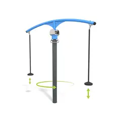 Svingkarusell med pendelseter Snurrer rundt og vipper opp og ned