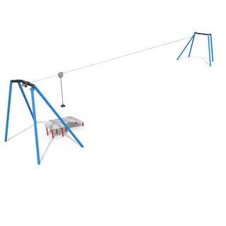 Zipline Single 20 meter 20 m | Zipline til offentlige lekeplass