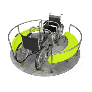 Karusell tilpasset rullestol Lekeplass