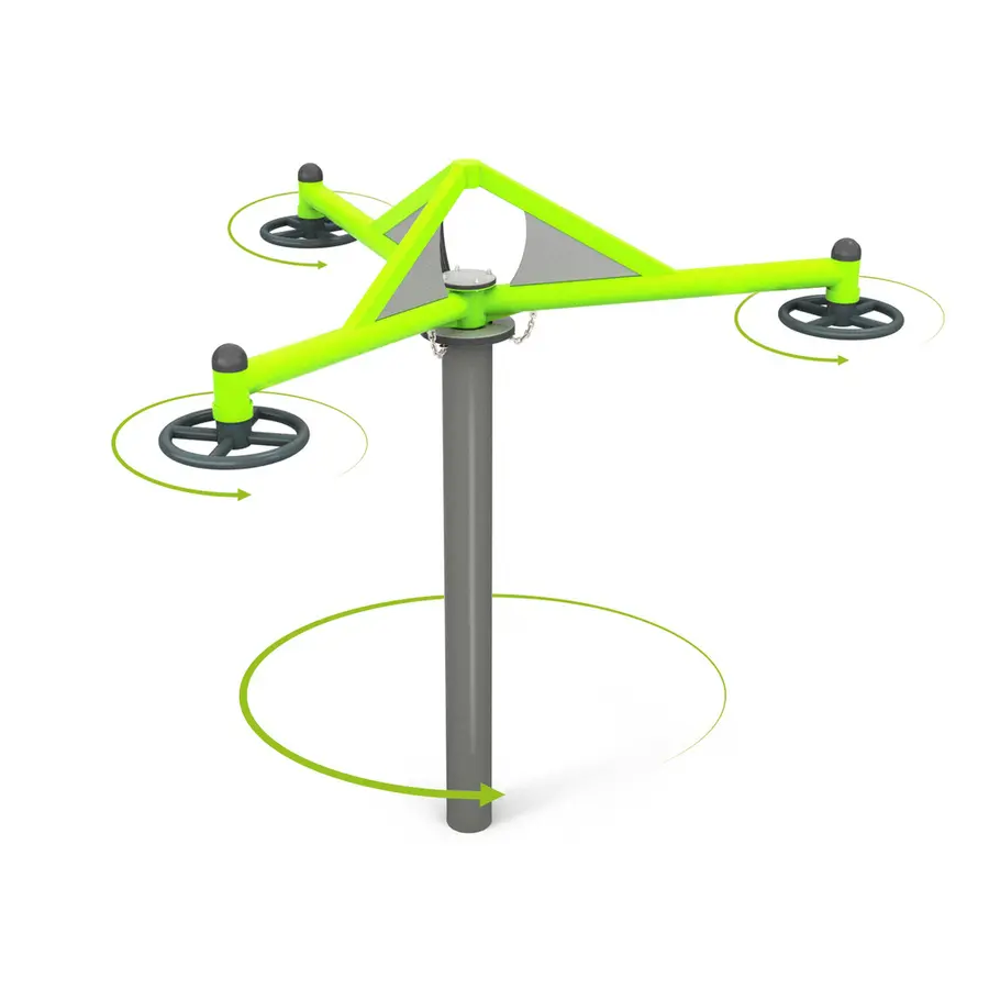 Svingkarusell med roterende hjul Til skoler, lekeplasser og parker 