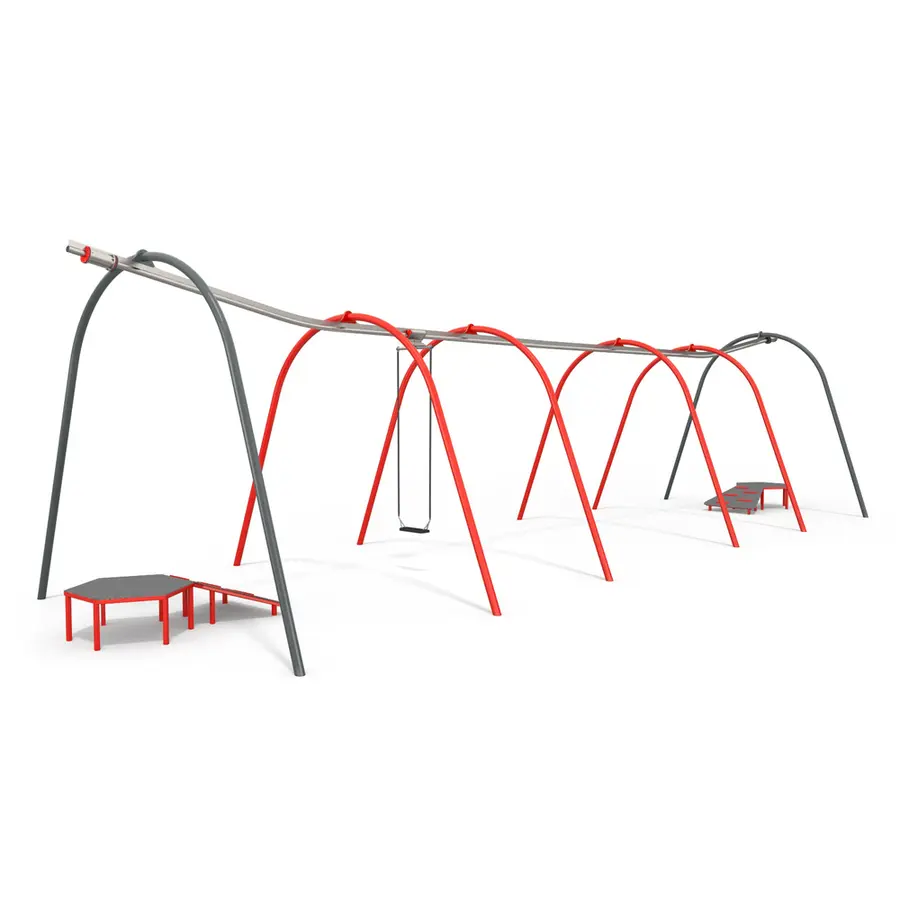Zipline Singel 16,2 m | 5-14 år 16,2 m | Zipline til offentlig lekeplass 