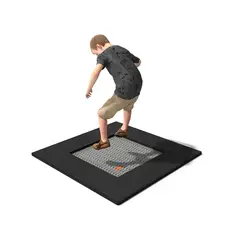 Nedfelt trampoline Buglo 136x136 cm Til offentlige lekeplasser