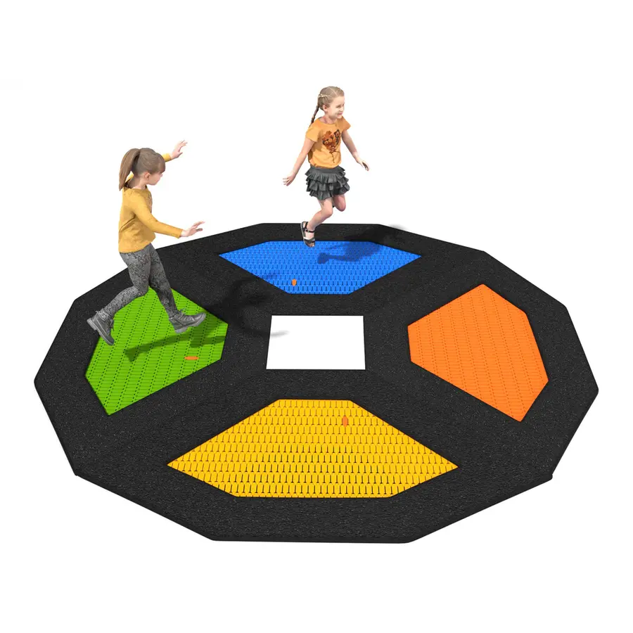 Nedfelt trampoline Buglo 352x352 cm Til offentlige lekeplasser 