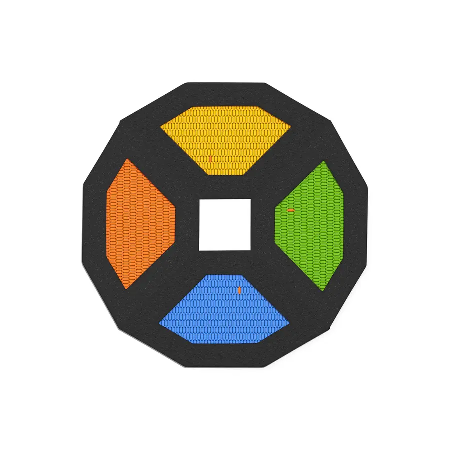 Nedfelt trampoline Buglo 352x352 cm Til offentlige lekeplasser 