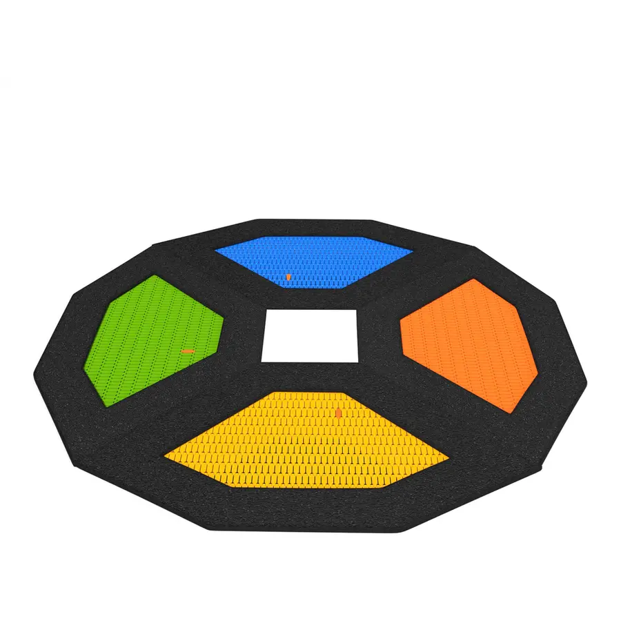 Nedfelt trampoline Buglo 352x352 cm Til offentlige lekeplasser 