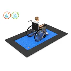 Nedfelt trampoline for rullestol Mål: 260 x 160 cm