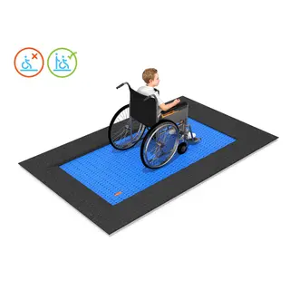 Nedfelt trampoline for rullestol Mål: 260 x 160 cm