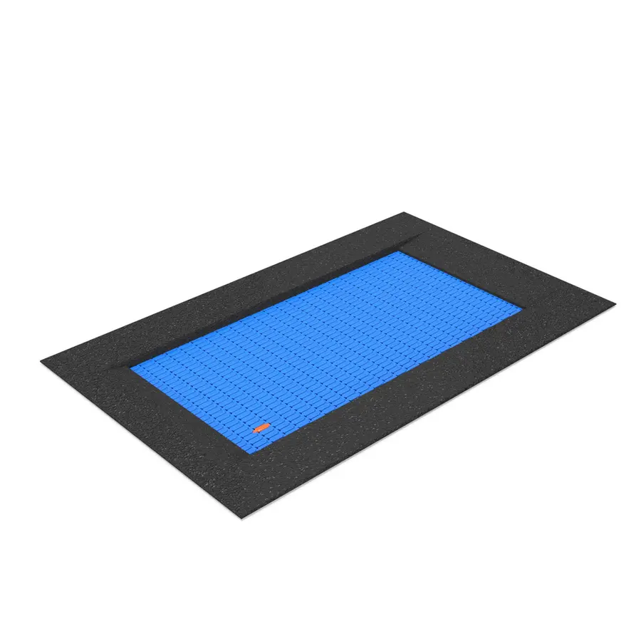 Nedfelt trampoline for rullestol Mål: 260 x 160 cm 