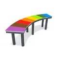 Parkbenk Regnbue buet Benk i stål og fargerik HDPE