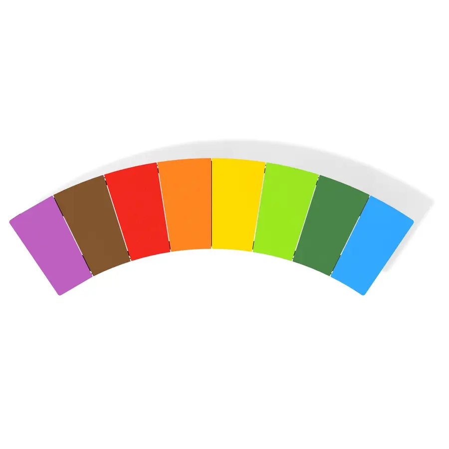 Parkbenk Regnbue buet Benk i stål og fargerik HDPE 