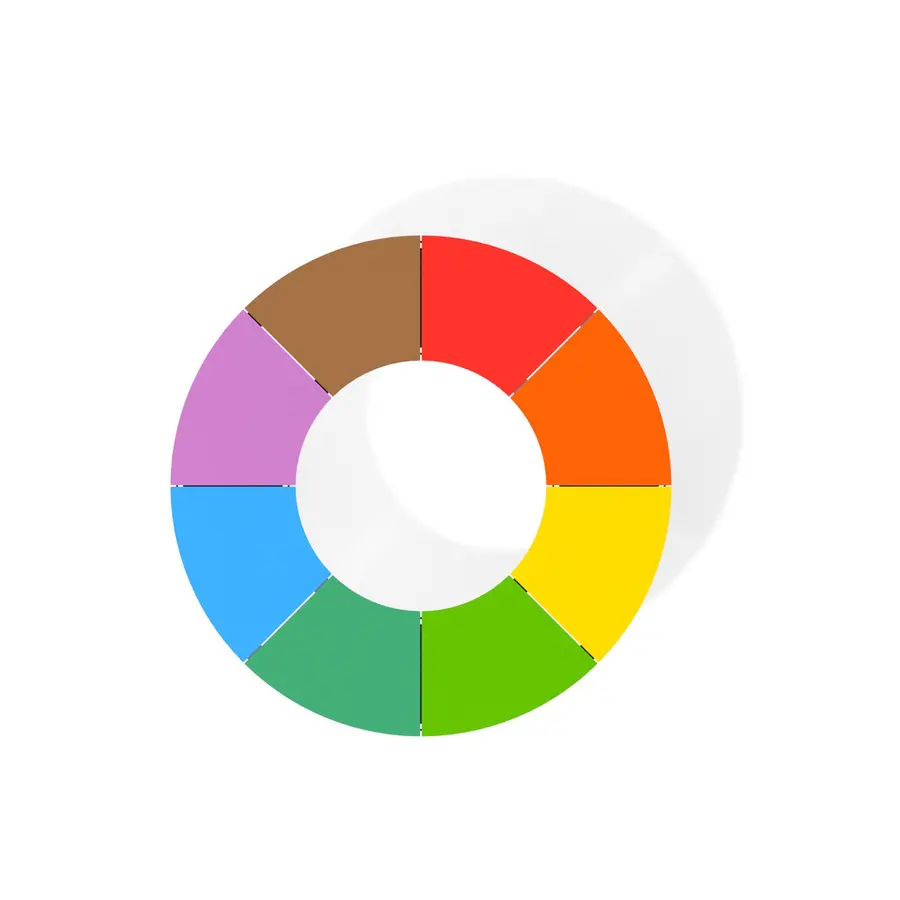Parkbord Regnbue rundt Bord i stål og fargerik HDPE 