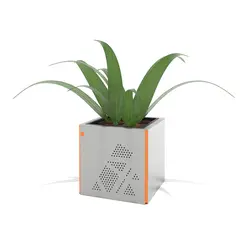 Blomsterkasse i perforert metall 45 cm Til offentlige uteområder