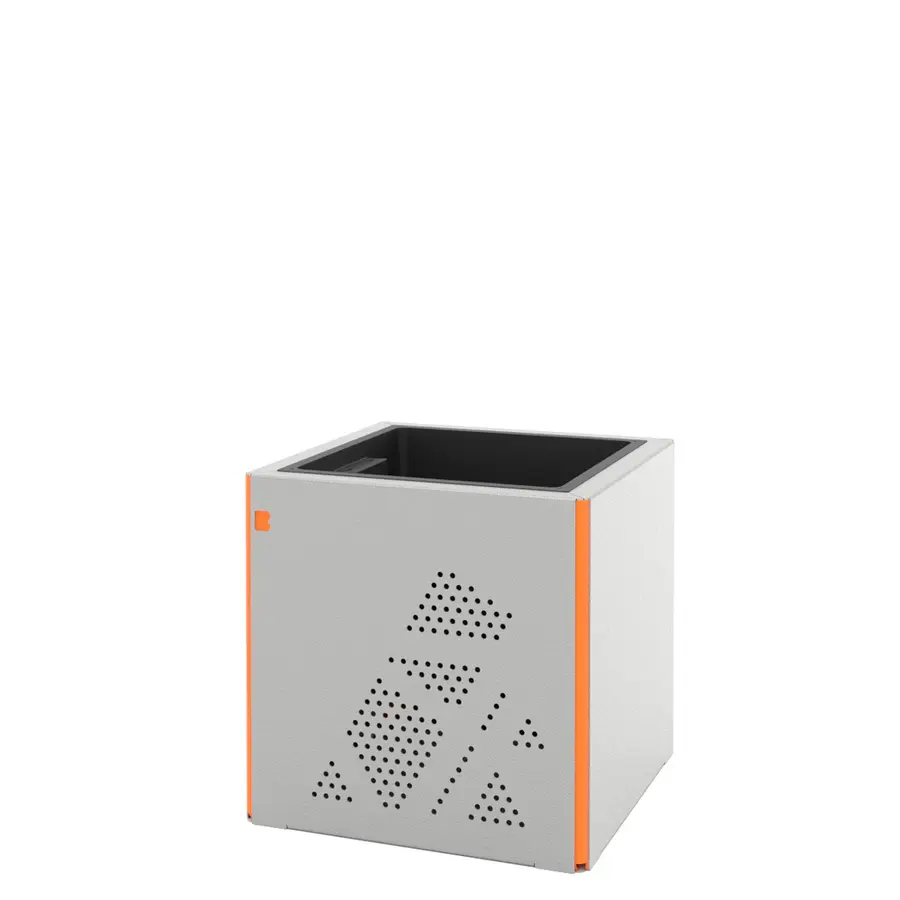 Blomsterkasse i perforert metall 45 cm Til offentlige uteområder 