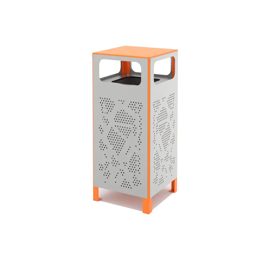 Avfallsbeholder i perforert metall Søppeldunk i stål | 45 liter 