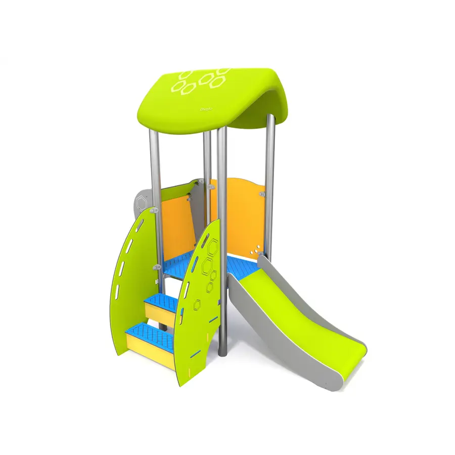 Lekehus med sklie og trapp Til barnehager og lekeplasser 