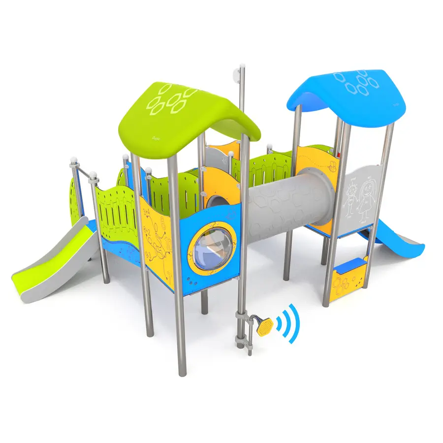 Lekestativ | 4 tårn Mini Til barnehager og lekeplasser 